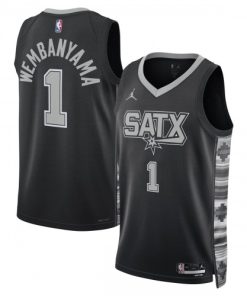 Victor Wembanyama San Antonio Spurs Jordan Brand Unisex Swingman Jersey - Statement Edition - Black