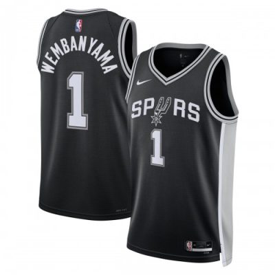 Victor Wembanyama San Antonio Spurs Nike Unisex 2023 NBA Draft First Round Pick Swingman Jersey - Black