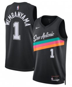 Victor Wembanyama San Antonio Spurs Nike Unisex 2025/26 Swingman Jersey - Black - Hardwood Classics