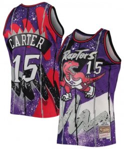 Vince Carter Toronto Raptors Throwback Hardwood Classics 1998-99 Hyper Hoops Jersey - Purple
