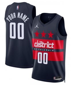 Washington Wizards Jordan Brand Unisex Custom Swingman Jersey - Statement Edition - Navy