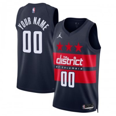 Washington Wizards Jordan Brand Unisex Custom Swingman Jersey - Statement Edition - Navy