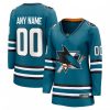 Women's San Jose Sharks Teal Home Breakaway Custom Jersey