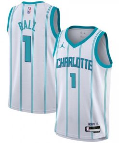 Youth Jordan LaMelo Ball White Charlotte Hornets Swingman Jersey - Association Edition