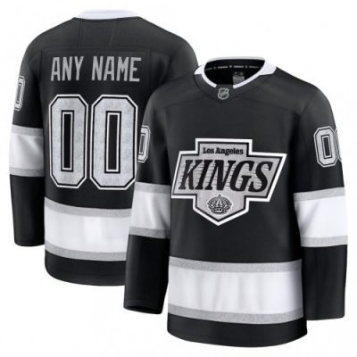 Youth Los Angeles Kings Home Premium Custom Jersey - Black