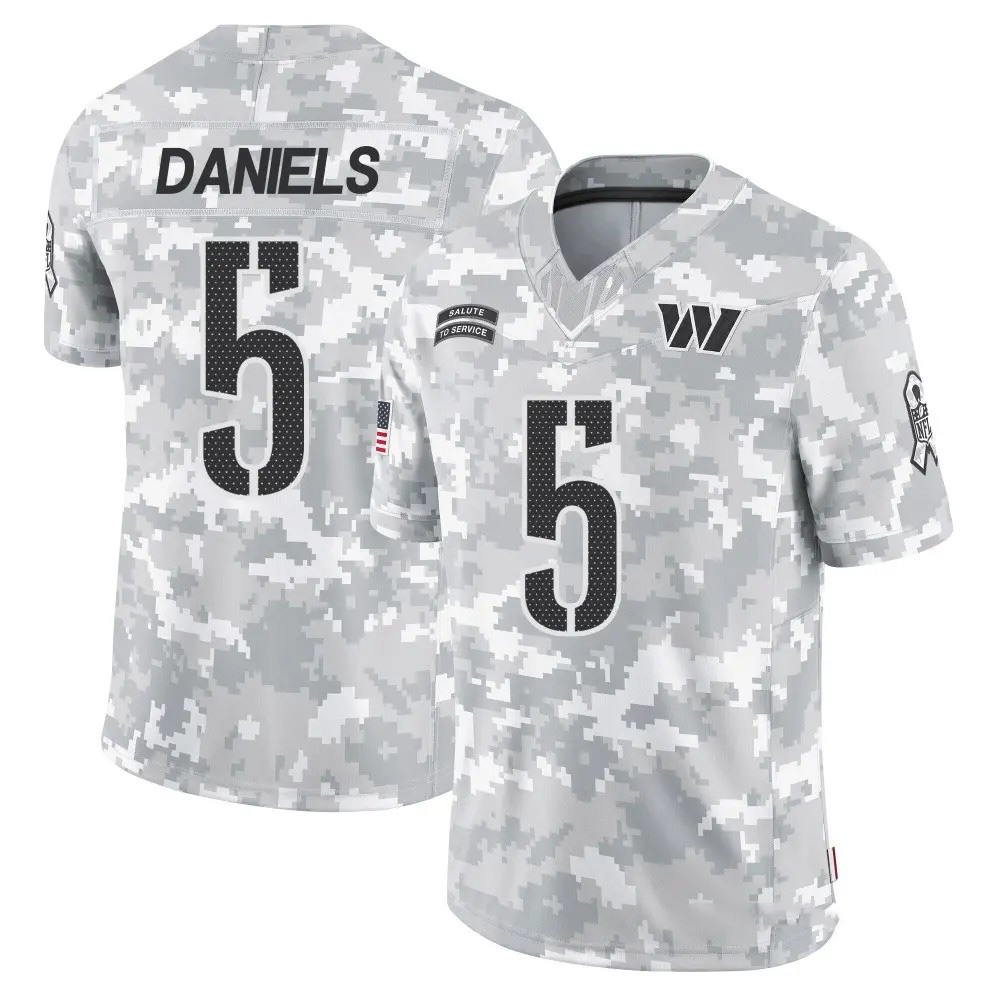 Jayden Daniels #5 Washington Commanders Nike Salute to Service Limited Jersey - Arctic Camo