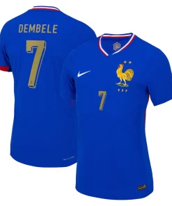 Jersey France Home 2024 - Demb??l?? Printing Or - Authentic