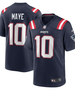 Drake Maye New England Patriots Nike  Game Jersey - Blue