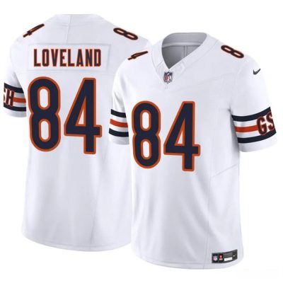 Chicago Bears #84 Colston Loveland White 2025 Draft F.U.S.E. Vapor Untouchable Limited Stitched Football Jersey