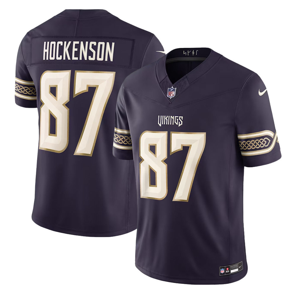 Men's Minnesota Vikings #87 T.J. Hockenson Purple 2026 Rivalries Collection Vapor F.U.S.E. Limited Jersey