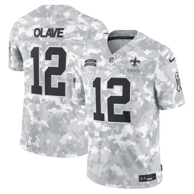 New Orleans Saints Chris Olave Arctic Camo Salute to Service Limited Jersey