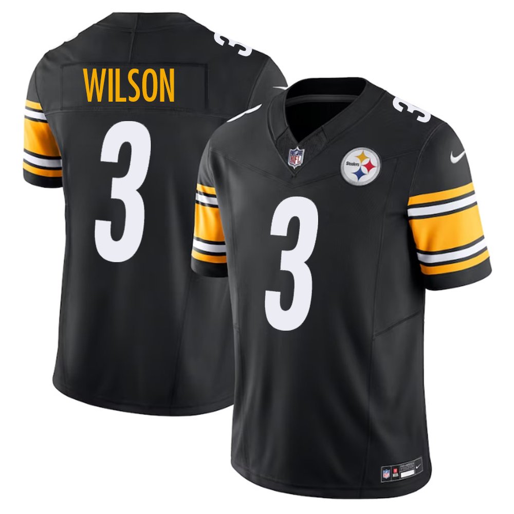 Pittsburgh Steelers #3 Russell Wilson Black F.U.S.E. Vapor Untouchable Limited Jersey