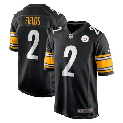 Pittsburgh Steelers Justin Fields Black Game Player Jersey