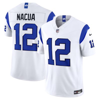 Los Angeles Rams #12 Puka Nacua Nike Fearsome White Vapor F.U.S.E. Limited Jersey