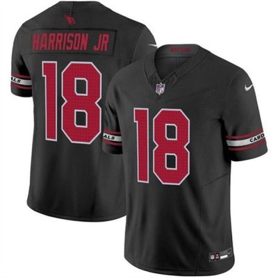 Arizona Cardinals #18 Marvin Harrison Jr Black 2024 Draft F.U.S.E. Vapor Jersey